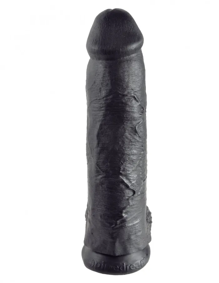 King Cock 12 with Balls in Black and White Jal Enterprises Dildos