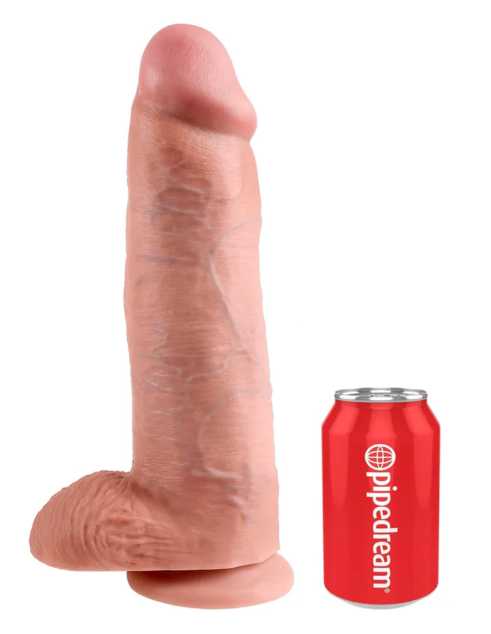 King Cock 12 with Balls in Black and White Jal Enterprises Dildos