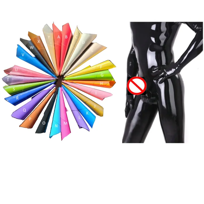Latex Fetish Catsuit Sexy Bodysuit Men Full Cover Condom Penis Sheath Adult Jumpsuit Wet Look House of Dasein Male Sex Toys