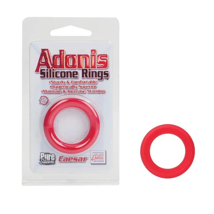 Male Sex Toys Caesar Silicone Ring Red CalExotics