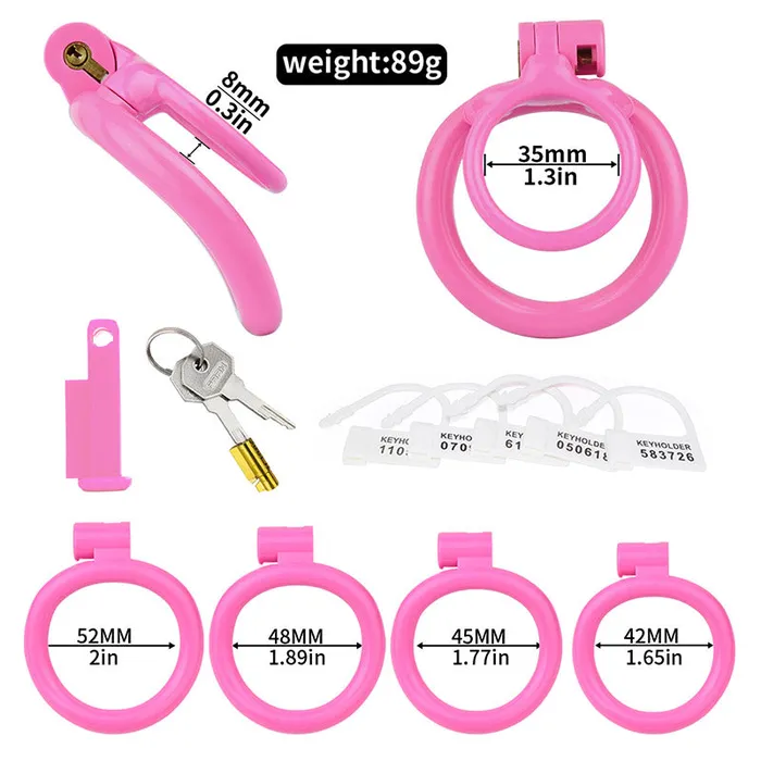 Male Sex Toys CHASTITY CAGE CO Resin Locking Cock Cage