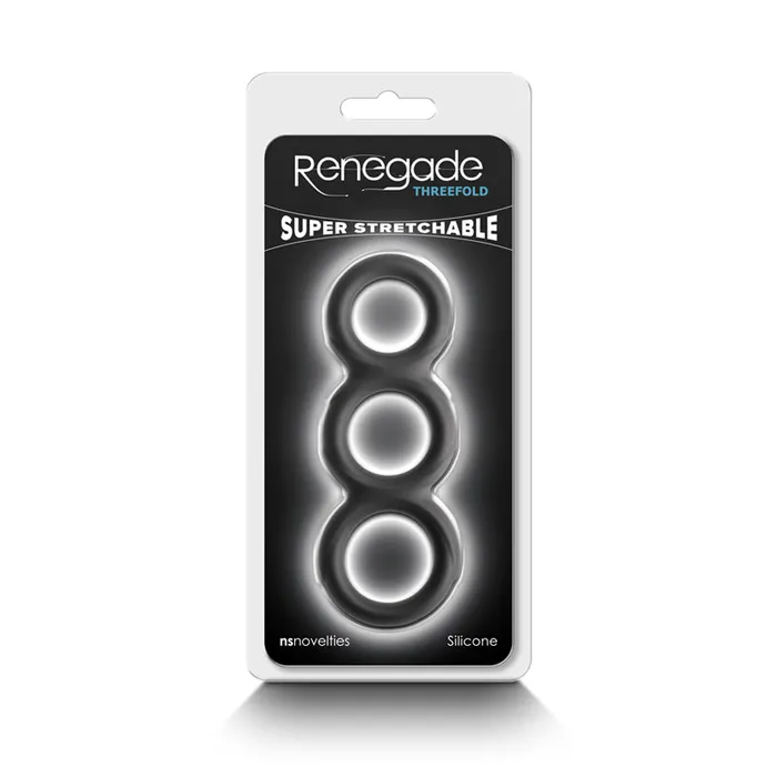 Male Sex Toys New Sensations Novel Renegade Threefold Triple Cock Ring