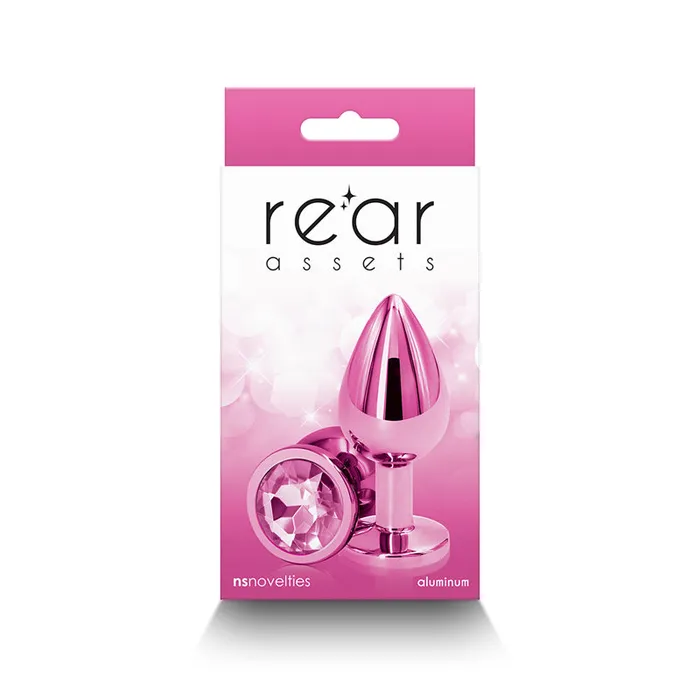 New Sensations Novel Male Sex Toys Rear Assets Metal Anal Plug Medium Pink