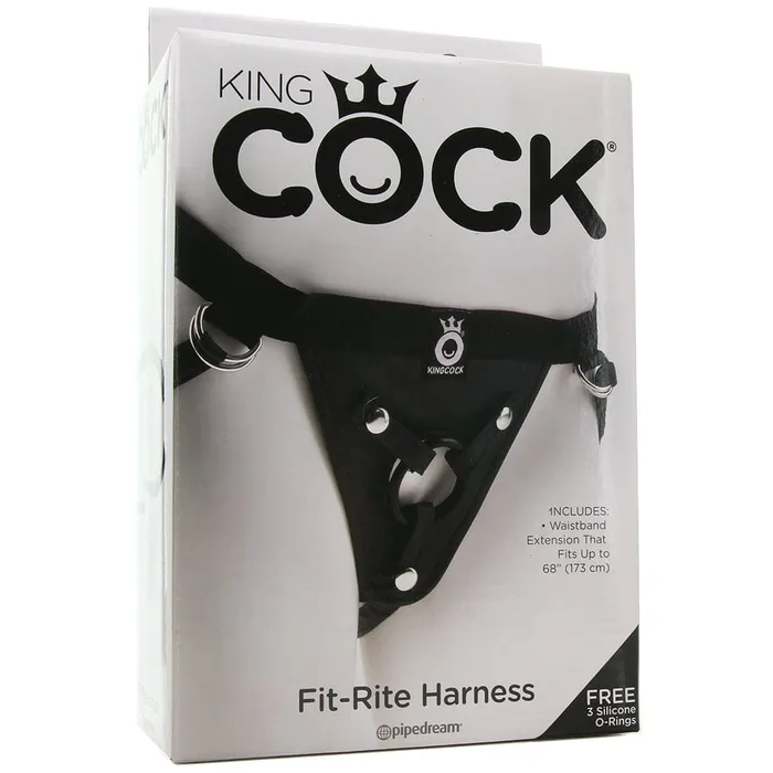 pink cherry Dildos Pipedream King Cock FitRite Harness in Black pink cherry Dildos Pipedream King Cock FitRite Harness in Black