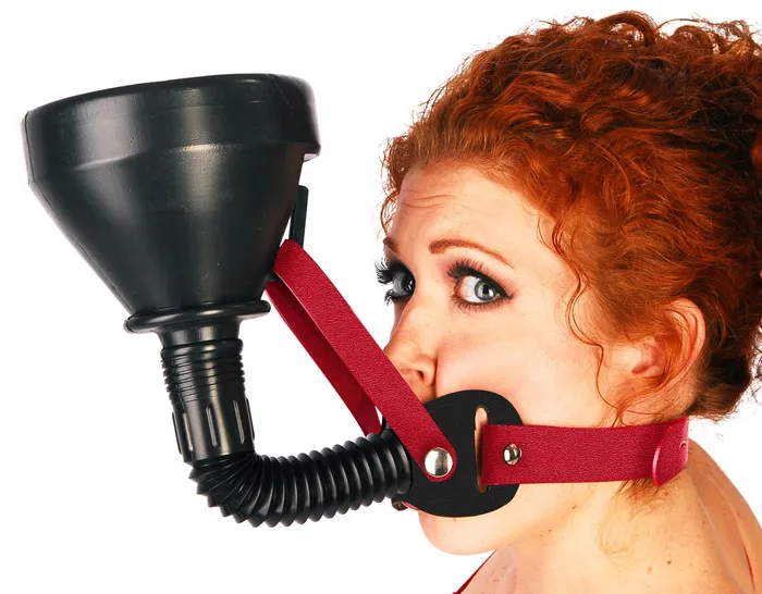 Restraints Midnight Blues The Original Funnel Gag Latrine Beer Bong Red Leather Black Leather Pad Restraints Midnight Blues The Original Funnel Gag Latrine Beer Bong Red Leather Black Leather Pad