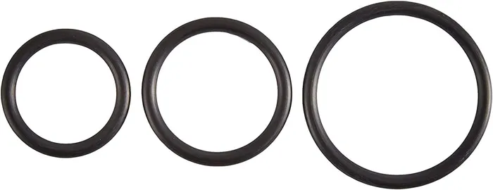 Rubber Cock Ring Set Black Spartacus Male Sex Toys