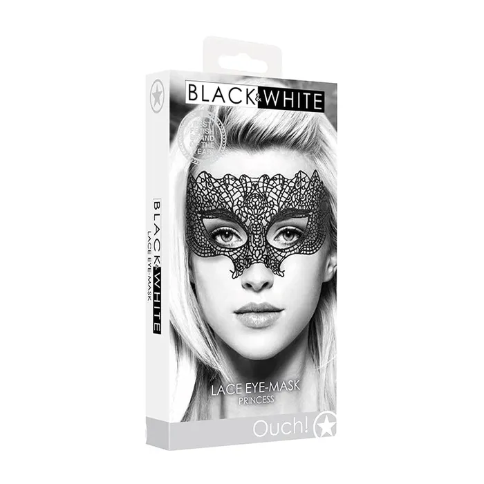 Shots America LLC Anal Ouch BW Lace EyeMask Princess Black