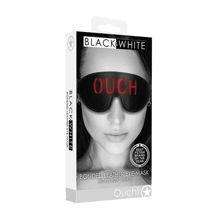 Shots America LLC Ouch BW Bonded Leather EyemaskStrap B Couples