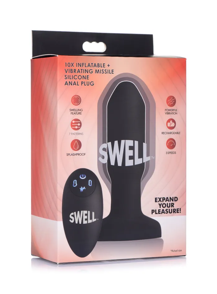 Swell Male Sex Toys Worlds First Remote Control Inflatable 10X Vibrating Missile Silicone Anal Plug Swell Male Sex Toys Worlds First Remote Control Inflatable 10X Vibrating Missile Silicone Anal Plug
