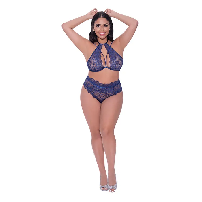 Vibrators Magic Silk Ms Berrylicious Halterlaceuppnty Blu Qs