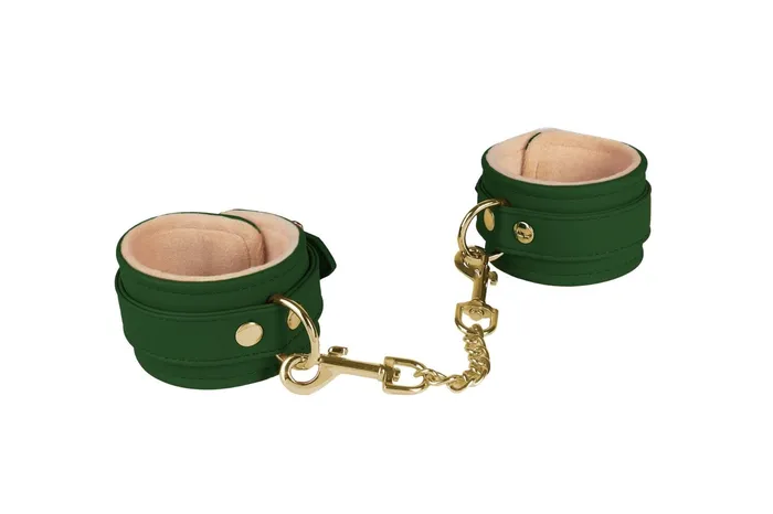 Vibrators Spartacus Ankle Plush Restraints Green Landco