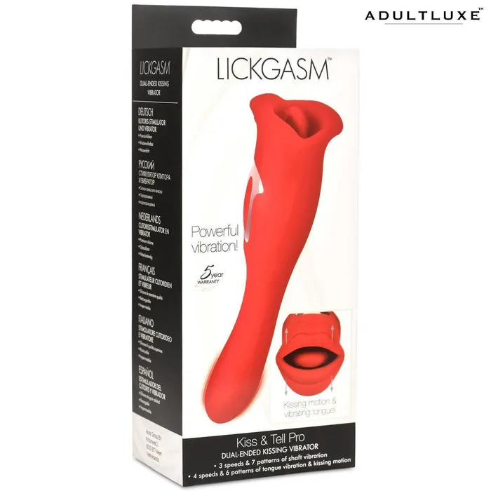 XR Brands Kiss And Tell Pro Dualended Kissing Vibrator Female Sex Toys