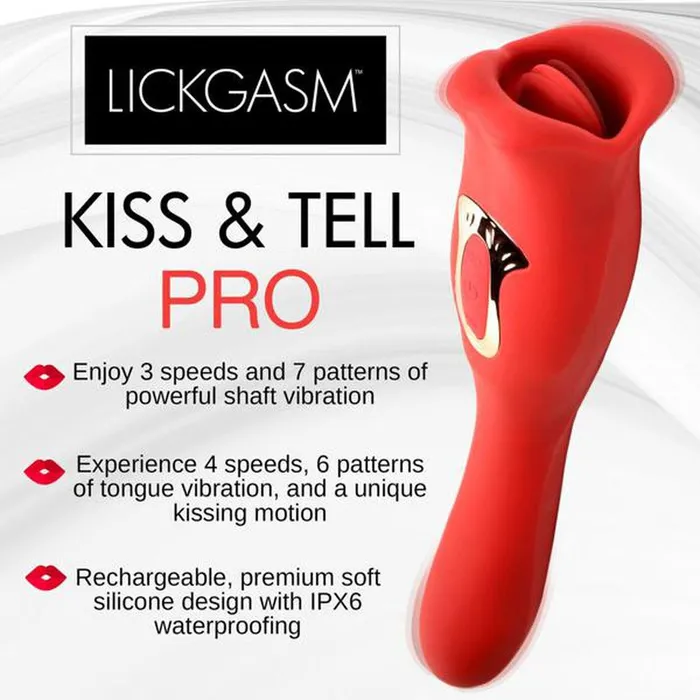 XR Brands Kiss And Tell Pro Dualended Kissing Vibrator Female Sex Toys