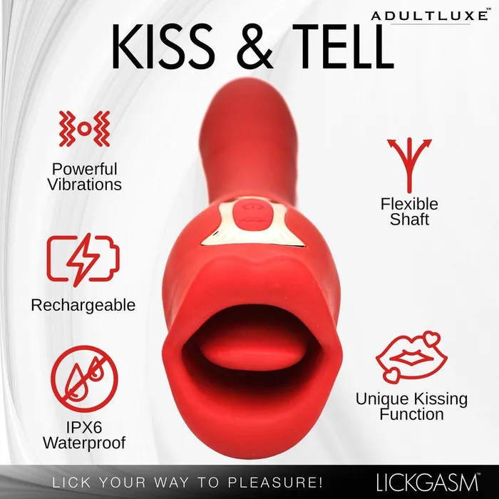 XR Brands Kiss And Tell Pro Dualended Kissing Vibrator Female Sex Toys