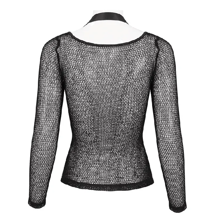 Anal Black Gothic Top for Women with ONeck and Strap EVEs SECRETS