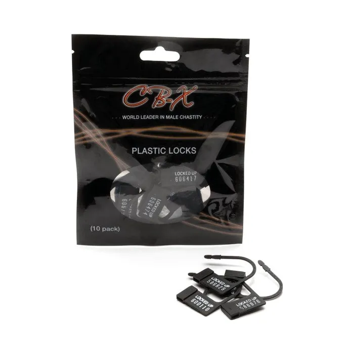 Anal CBX Cockcage Plastic Locks 10pc Black