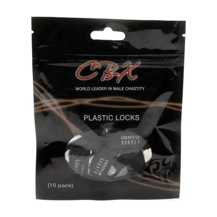 Anal CBX Cockcage Plastic Locks 10pc Black