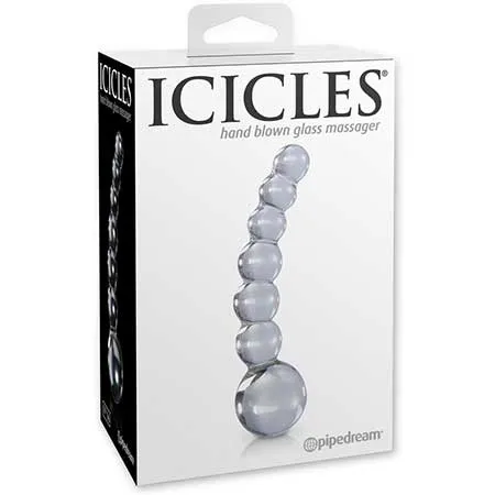 Anal Icicles No 66 Curved Beaded Glass 475 inch Pipedream