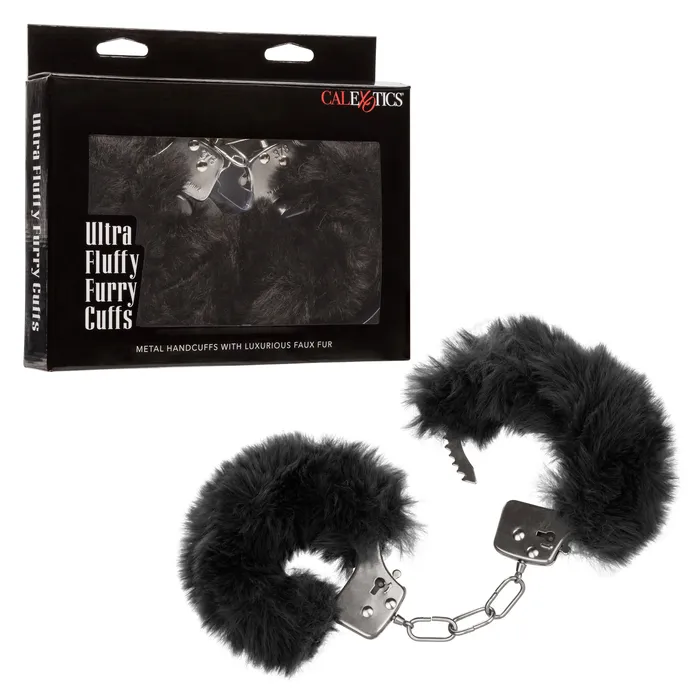 CalExotics Anal Ultra Fluffy Furry Cuffs Black