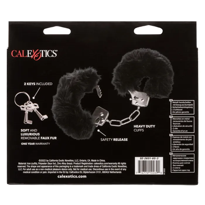 CalExotics Anal Ultra Fluffy Furry Cuffs Black
