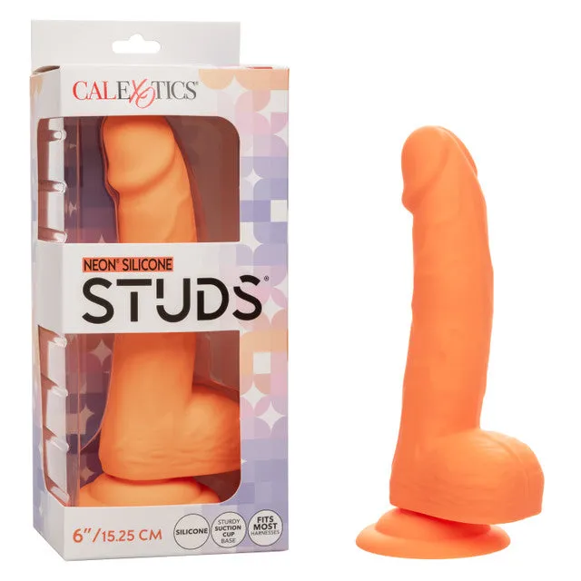 CALEXOTICS Dildos NEON SILCONE STUDS 6 ORANGE
