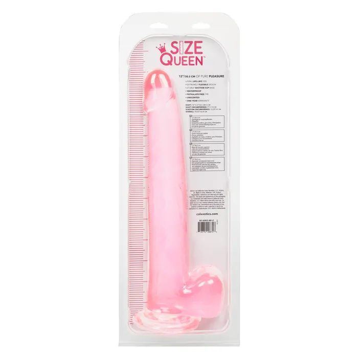 CalExotics Female Sex Toys Calexotics SIZE QUEEN Flexible Dildo with Suction Cup 12 inch Pink