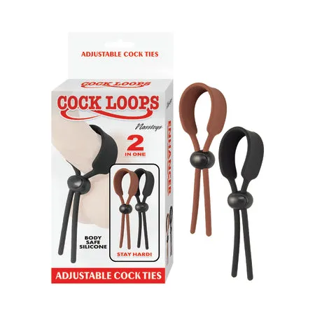 Cock Loops Adjustable Cock Ties Brown Black Nasstoys Dildos