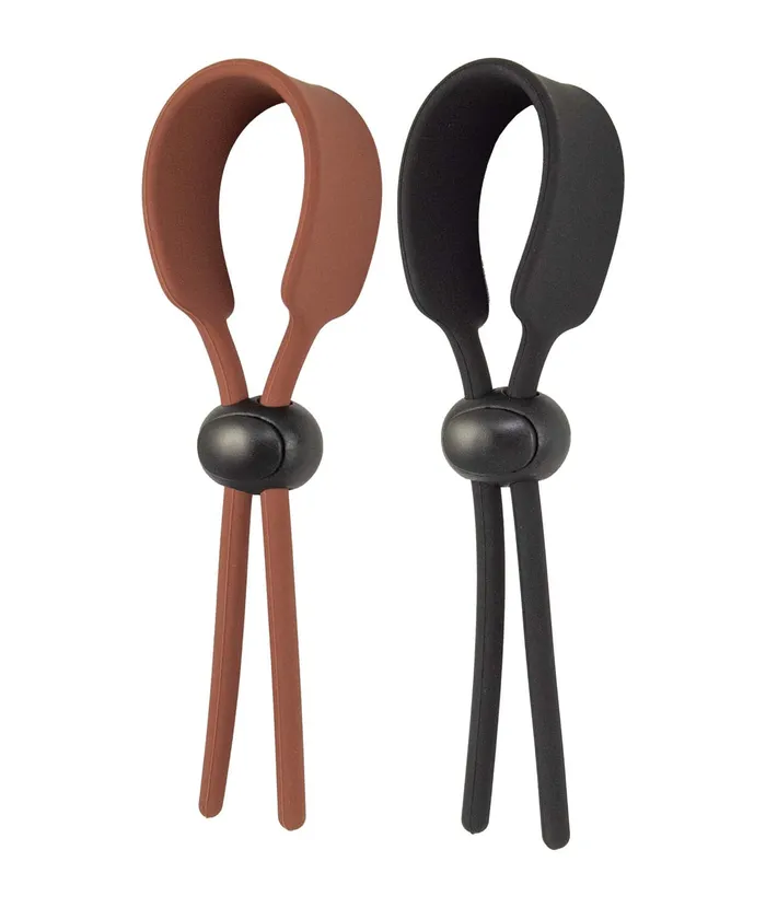 Cock Loops Adjustable Cock Ties Brown Black Nasstoys Dildos