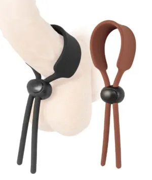 Cock Loops Adjustable Cock Ties Brown Black Nasstoys Dildos