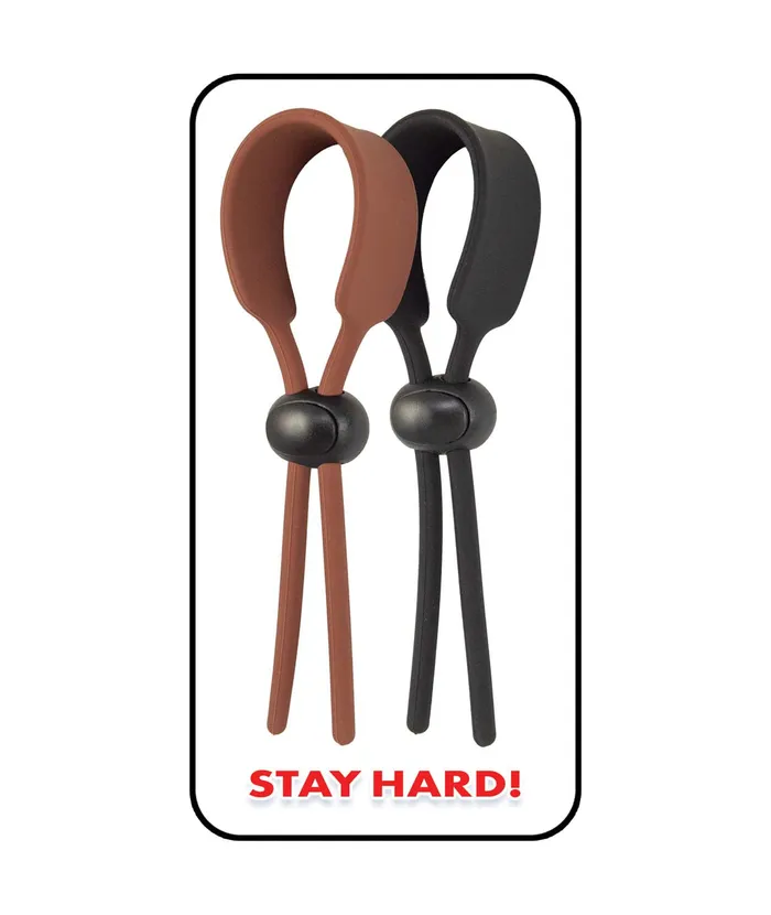 Cock Loops Adjustable Cock Ties Brown Black Nasstoys Dildos