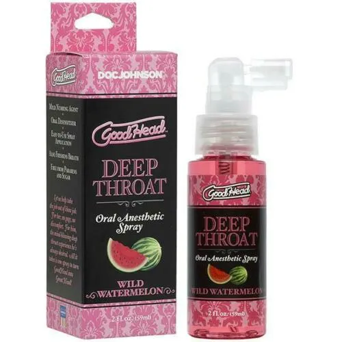 Doc Johnson GoodHead Deep Throat Spray Watermelon 2oz 59ml Doc Johnson Male Sex Toys Doc Johnson GoodHead Deep Throat Spray Watermelon 2oz 59ml Doc Johnson Male Sex Toys