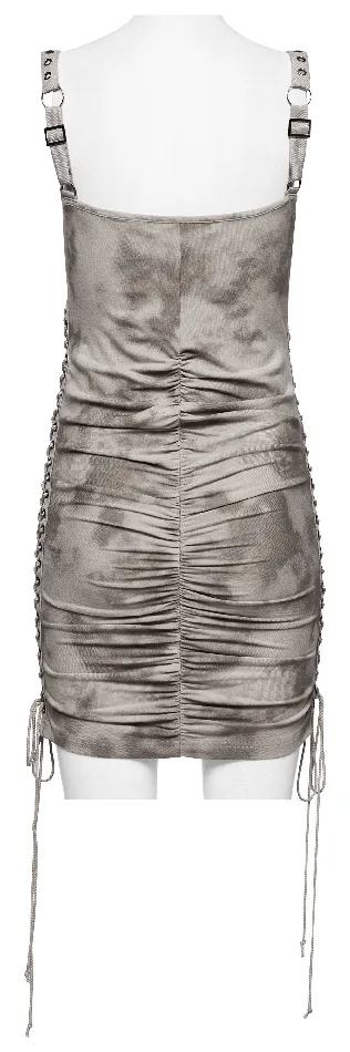 EVEs SECRETS Male Sex Toys PunkInspired TieDye Dress with Drawstring Details