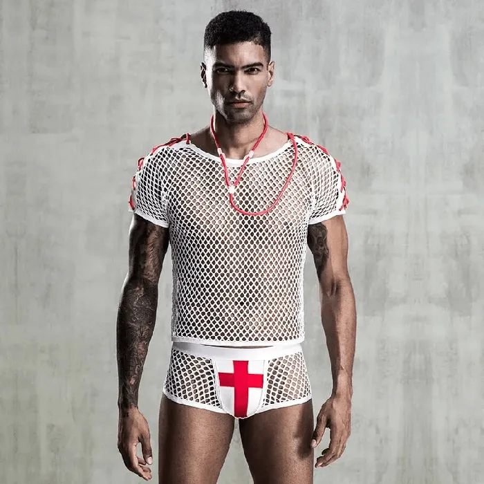 EVEs SECRETS Mens Doctor Erotic Uniform Sexy Mesh Cosplay Outfits Female Sex Toys