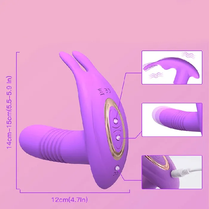EVEs SECRETS Remote Control Wearable Thrusting Rotating Vibrator Adult Sex Toys Female Sex Toys