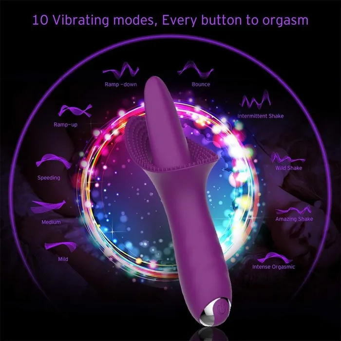 EVEs SECRETS Vibrators Powerful Tongue Massage Vibrator for Women Gspot Licking Clitoris Stimulator Adult Sex Toy