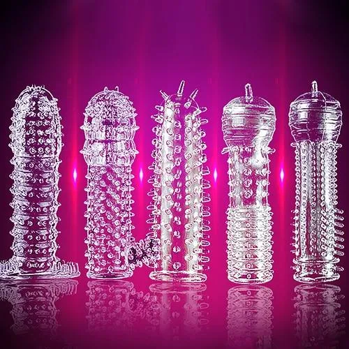 Female Sex Toys Spike Dotted For Men dildo sheath Condoms Lusty Age