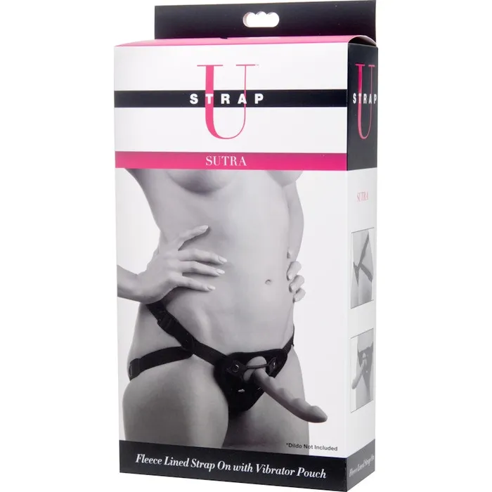 Female Sex Toys Sutra FleeceLined Strap On with Vibrator Pouch Black Strap U Female Sex Toys Sutra FleeceLined Strap On with Vibrator Pouch Black Strap U