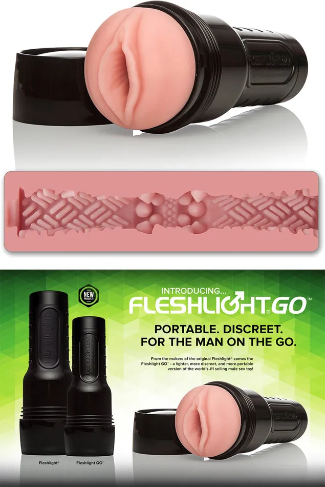 Fleshlight Fleshlight GO Surge Combo Pack with Pink Lady SuperSkin Vagina Male Masturbator Fleshwash Toy Cleaner 100ml Fleshlube Water Based Lubricant 118ml Male Sex Toys