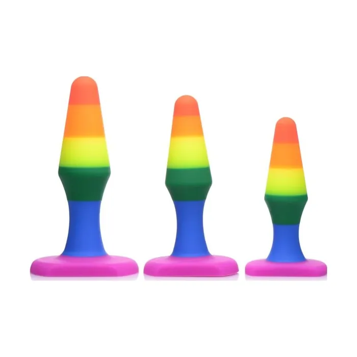 Frisky Anal Rainbow Ready Butt Plug Trainer Set Rainbow
