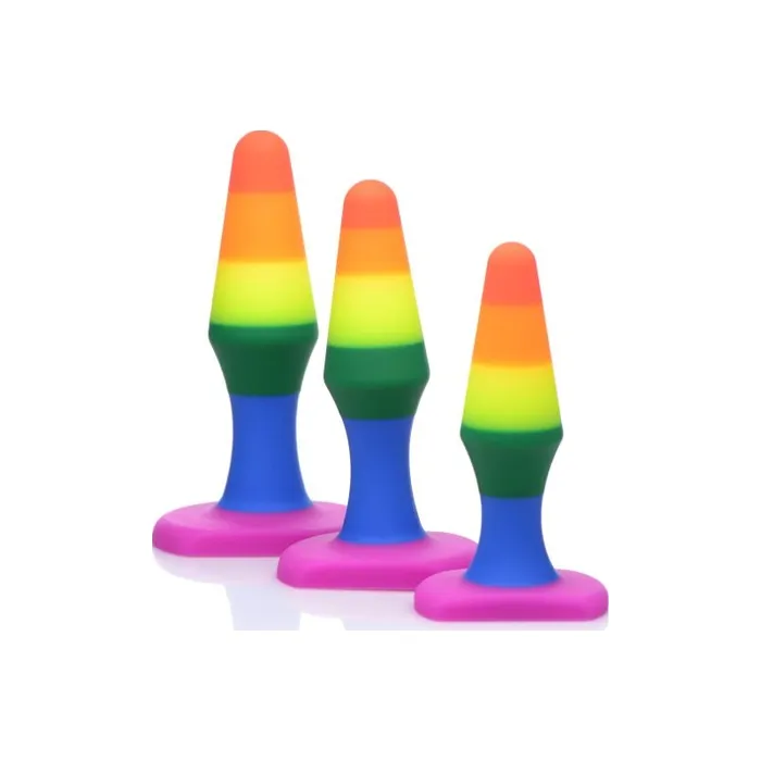 Frisky Anal Rainbow Ready Butt Plug Trainer Set Rainbow