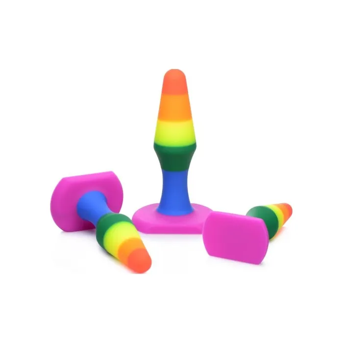 Frisky Anal Rainbow Ready Butt Plug Trainer Set Rainbow