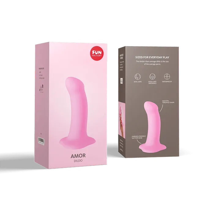 Fun Factory Amor Stub Silicone Dildo 5 inch Candy Rose Pink includes FREE TOYBAG Fun Factory Dildos