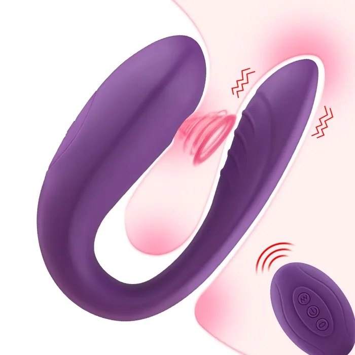 GSpot and Clit Vibrating and Suction Stimulator with Remote Control Double Motor UShape Vibrator EVEs SECRETS Female Sex Toys