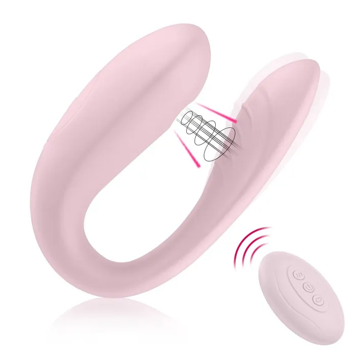 GSpot and Clit Vibrating and Suction Stimulator with Remote Control Double Motor UShape Vibrator EVEs SECRETS Female Sex Toys