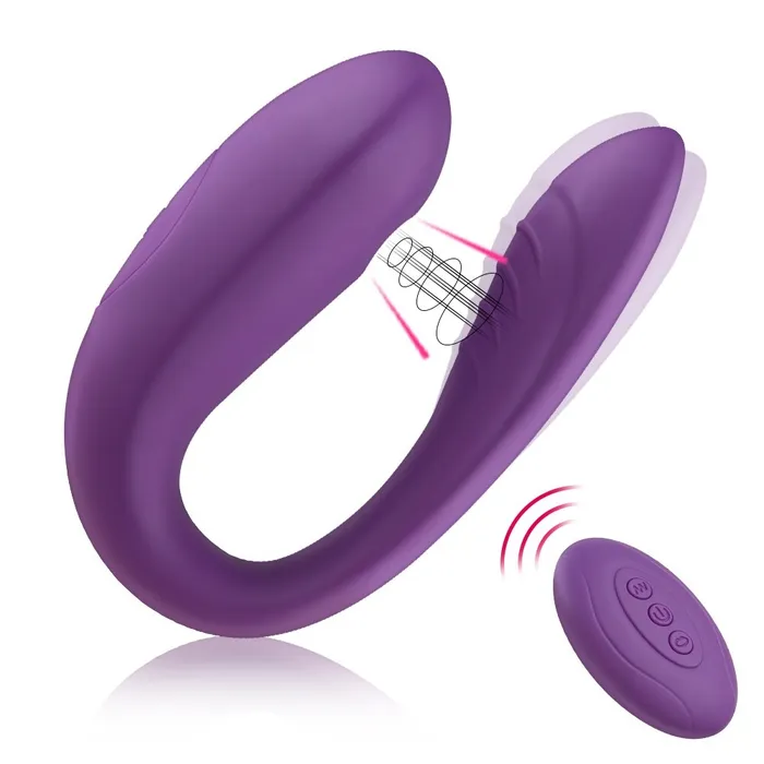 GSpot and Clit Vibrating and Suction Stimulator with Remote Control Double Motor UShape Vibrator EVEs SECRETS Female Sex Toys