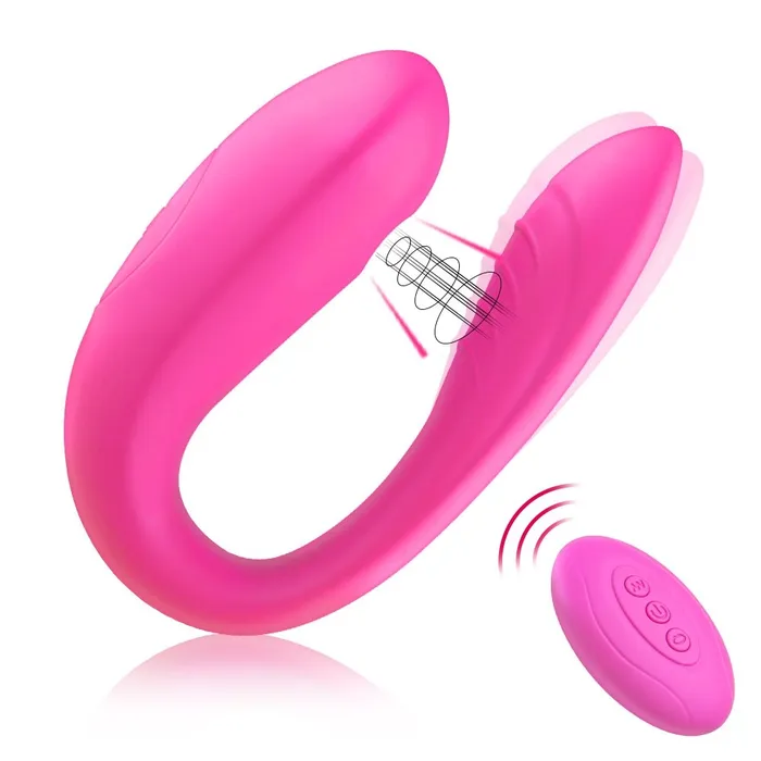 GSpot and Clit Vibrating and Suction Stimulator with Remote Control Double Motor UShape Vibrator EVEs SECRETS Female Sex Toys