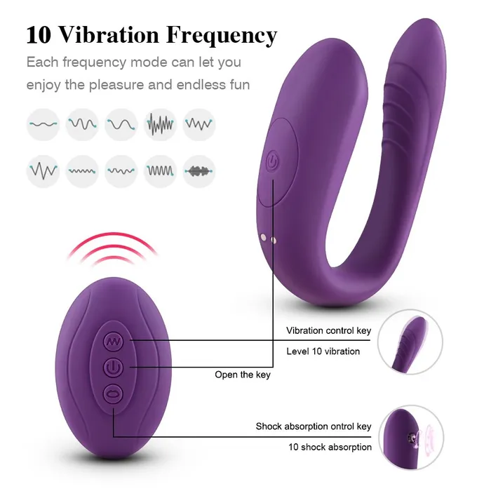GSpot and Clit Vibrating and Suction Stimulator with Remote Control Double Motor UShape Vibrator EVEs SECRETS Female Sex Toys