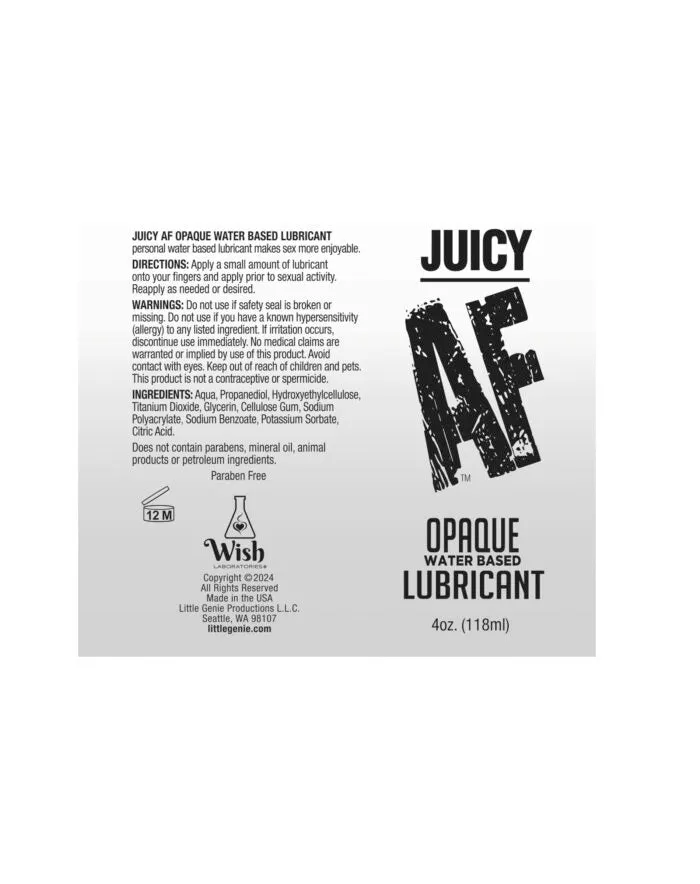 JUICY AF WATERBASED CUM LUBE LITTLE GENIE Vibrators