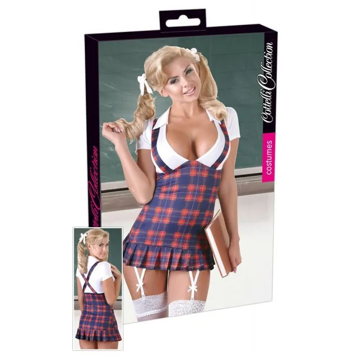 Male Sex Toys Cottelli Schoolgirl Costume with LowCut Blouse Pleated Hemline and Suspender Straps Male Sex Toys Cottelli Schoolgirl Costume with LowCut Blouse Pleated Hemline and Suspender Straps