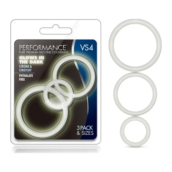 Male Sex Toys Performance Performance Silicone Cock Ring 3 Pc Set White Glow Male Sex Toys Performance Performance Silicone Cock Ring 3 Pc Set White Glow